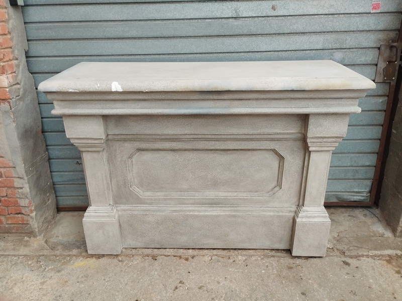 altar repisa piedra ficticio madera porex 112x159x53 2u
